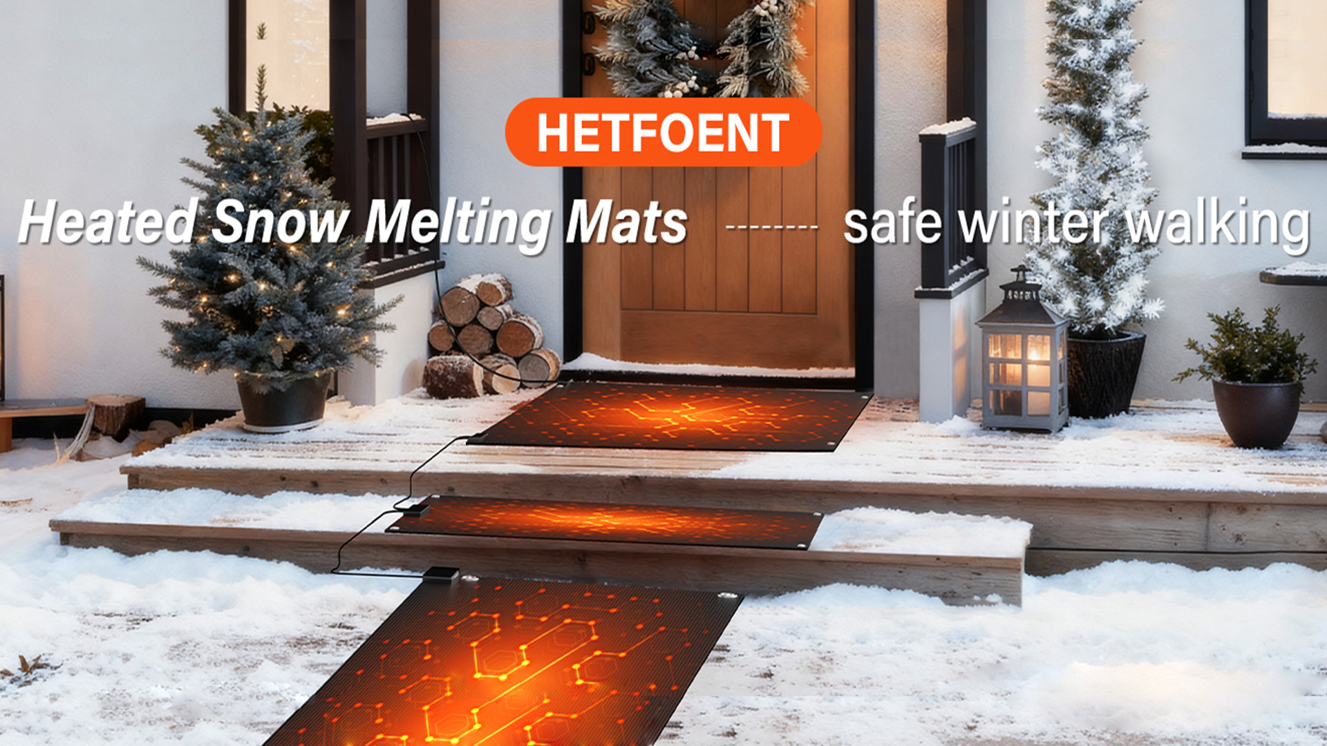 Amazon.com : HETFOENT 10x30in Heated Snow Melting Mats,No-Slip
